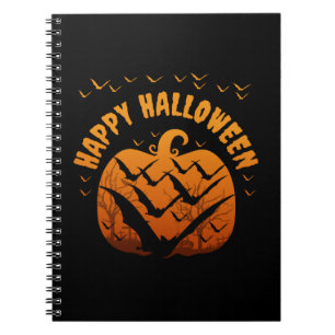 PUMPKIN AND BATS HALLOWEEN ANZUG NOTIZBLOCK