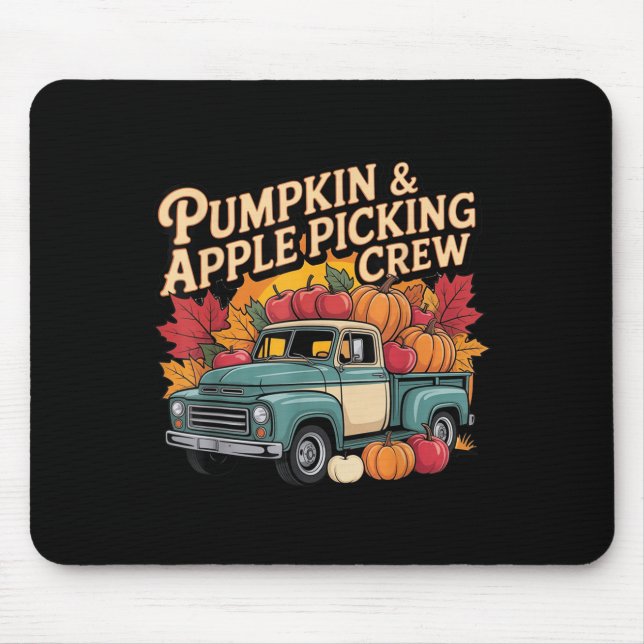 Pumpkin And Cking Crew Fall Harvest Thanksgiving  Mousepad (Vorne)