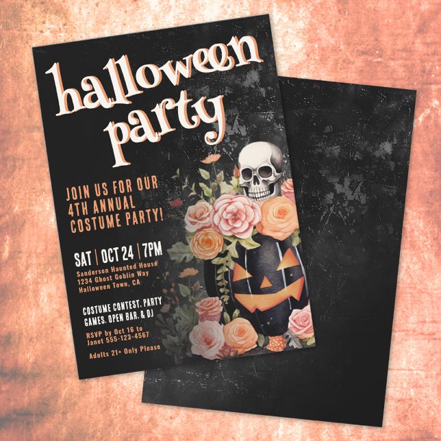 Pumpkin Annual Costume Halloween-Party Einladung (Pumpkin Annual Costume Halloween Party Invitation)