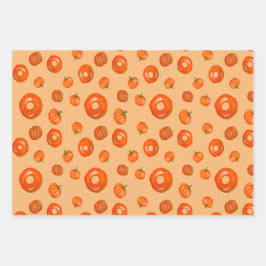 Pumpkin-Apfelwein Design Perfektes Halloween Geschenkpapier Set
