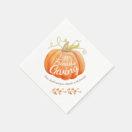 Pumpkin Aquarellkunst Freundinnen geben Servietten