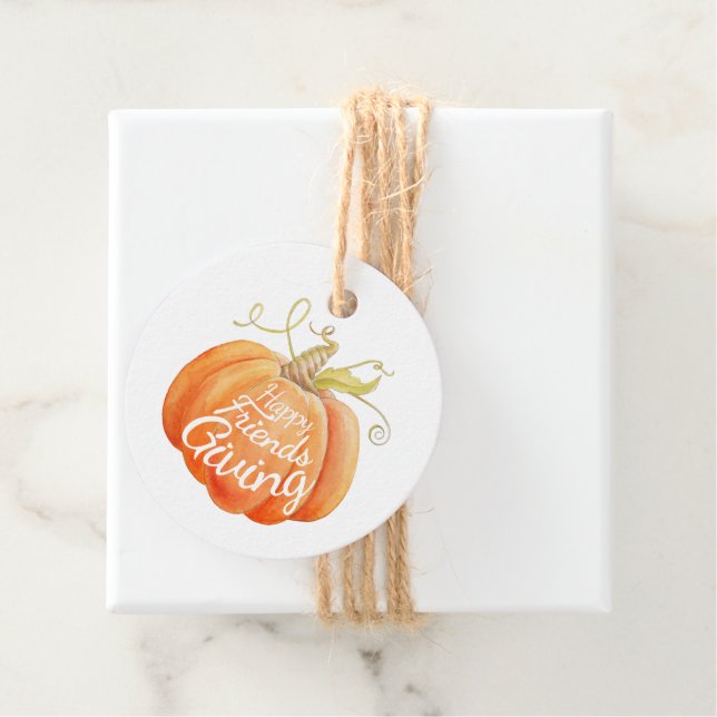 Pumpkin Aquarellkunst Freundschaften Geschenkanhänger (Beispiel)