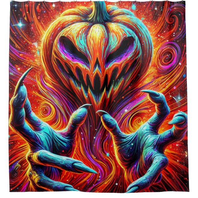 Pumpkin Art Duschvorhang (Vorderseite)