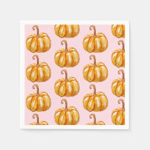 Pumpkin Art Paper Napkins