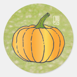 Pumpkin auf dem Waschpapieraufkleber Runder Aufkleber