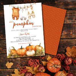 Pumpkin auf dem Weg Wäscherei Unisex Baby Dusche Einladung