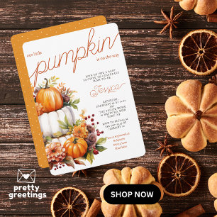 Pumpkin auf dem Weg Windeln Cake Fall Baby Dusche Einladung