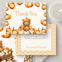 Pumpkin Autumn Bear Danke Karte