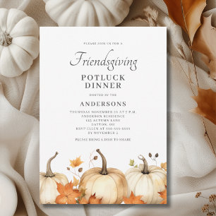 Pumpkin Autumn Friendsgiving Potluck Erntedank Einladung