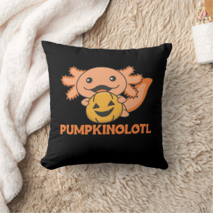 Pumpkin Axolotl liebt Niedliche Tiere zu Halloween Kissen