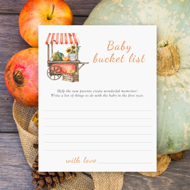 Pumpkin baby Dusche - Baby Eimer List Spiel (Von Creator hochgeladen)