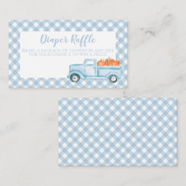 Pumpkin Baby Dusche blaue Karierte LKW-Windeln Begleitkarte