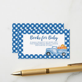 Pumpkin Baby Dusche Blue LKW Bücher für Baby Begleitkarte