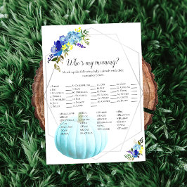 Pumpkin Baby Dusche, die meine Mama ist | Blau Einladung