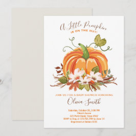 Pumpkin Baby Dusche Einladung Herbst Neutral