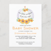 Pumpkin Baby Dusche Einladung Postkarte