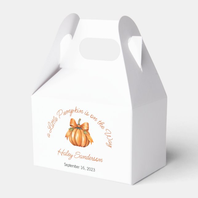 Pumpkin Baby Dusche, Little Pumpkin ist auf dem We Geschenkschachtel (Vorderseite)