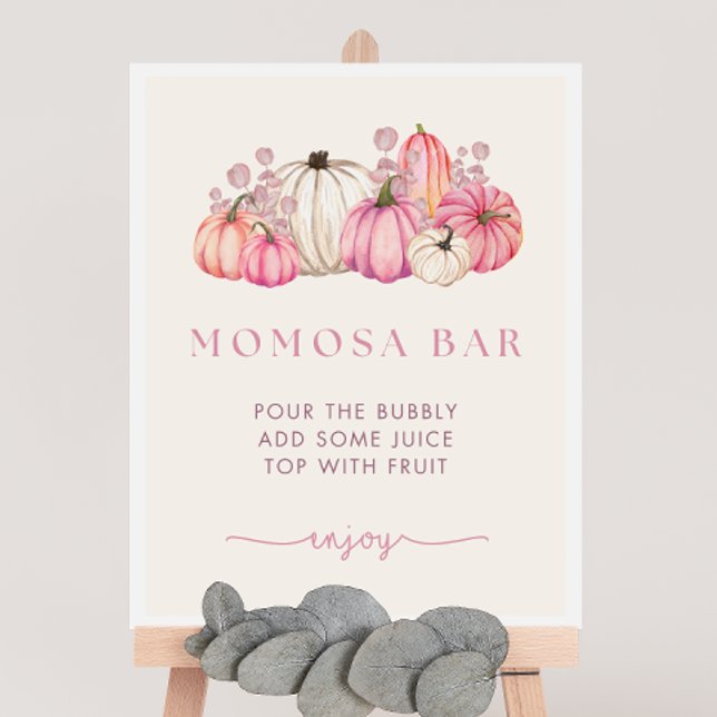 Pumpkin Baby Dusche Momosa Bar Sign Poster (Von Creator hochgeladen)