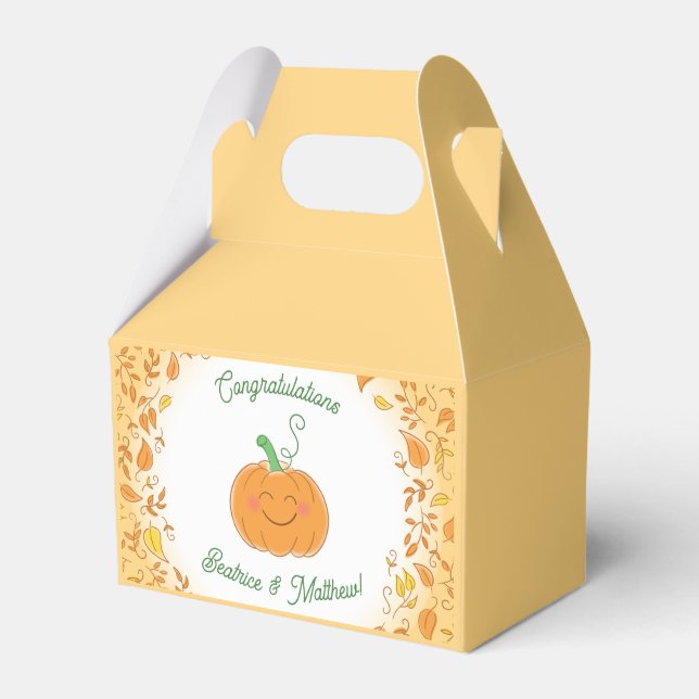 Pumpkin Baby Dusche Niedlich Fall Danke Geschenkschachtel (Vorderseite)