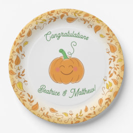 Pumpkin Baby Dusche Niedlicher Fall Pappteller