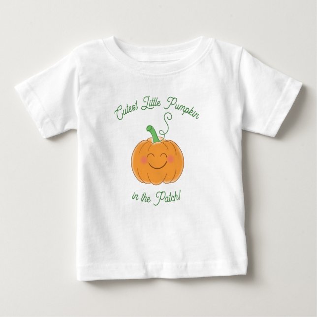 Pumpkin Baby Dusche Niedlicher Fall T-shirt (Vorderseite)