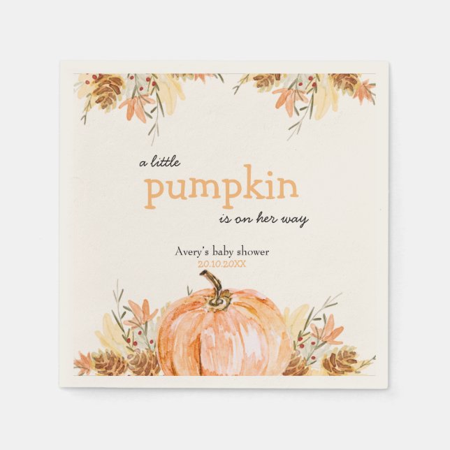 Pumpkin Baby Dusche Serviette (Vorderseite)