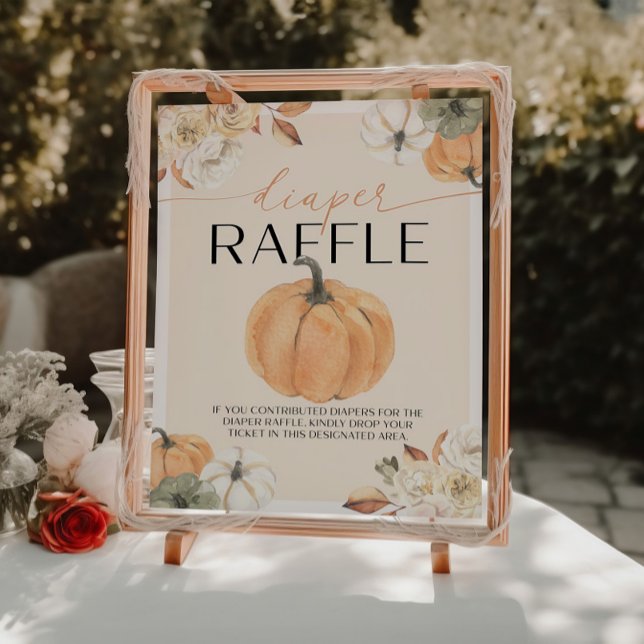 Pumpkin Baby Dusche Windeln Raffle-Zeichen Poster (Von Creator hochgeladen)