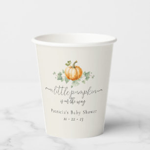 Pumpkin Baby Duschkabine Party Tableware Papierabf Pappbecher