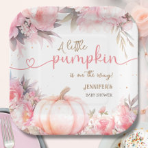 Pumpkin Baby Duschmädchen Rosa Blütenfall Herbst