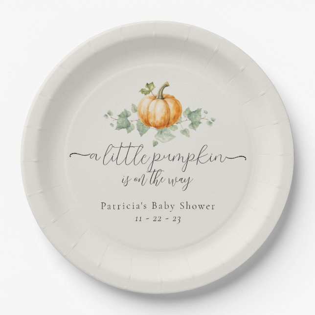 Pumpkin Baby Duschpapier Teller (Vorderseite)