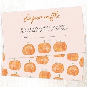 Pumpkin Baby Duwer Windel Raffle Begleitkarte