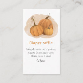 Pumpkin Baby Duwer Windel Raffle Begleitkarte