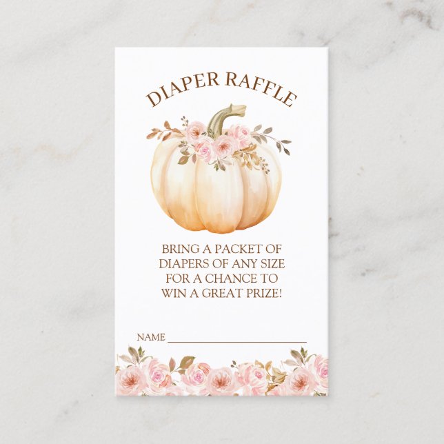Pumpkin Baby Duwer Windelwanne Einhängekarte Visitenkarte (Vorderseite)