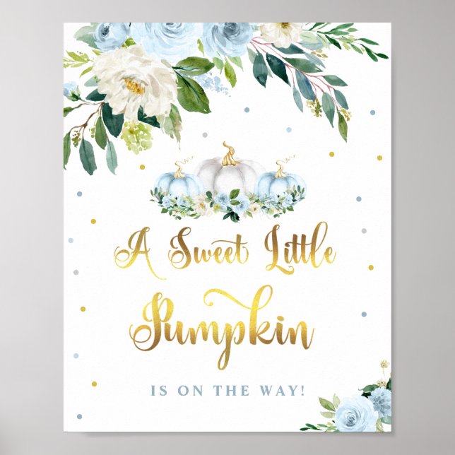 Pumpkin Baby Showboy Fall Pumpkin Party Signatur Poster (Vorne)