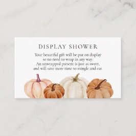 Pumpkin Baby Shower Display Duschkarte Begleitkarte