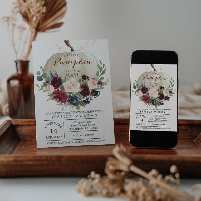 Pumpkin Baby Shower Einladung - Fall Baby Dusche (Von Creator hochgeladen)
