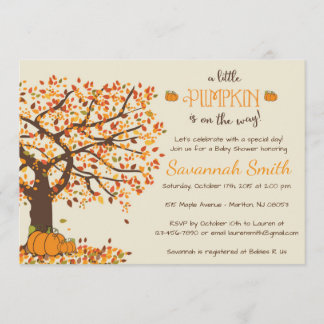 Pumpkin Baby Shower Einladungen - Kleine Pumpkin