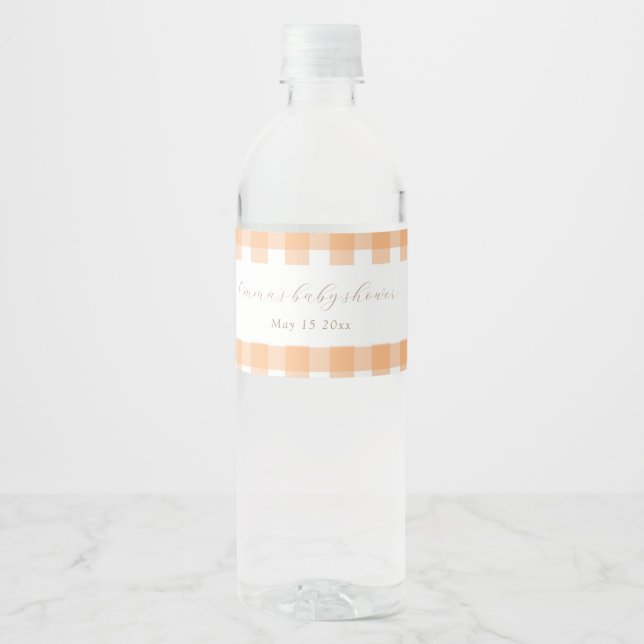 Pumpkin Baby Shower Food & Drink Labels (Vorderseite)