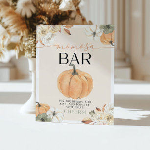 Pumpkin Baby Shower Momosa Bar Poster