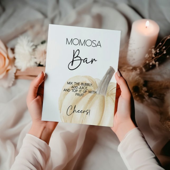 Pumpkin Baby Shower Momosa Bar Poster (Von Creator hochgeladen)