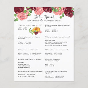 Pumpkin Baby Trivia Baby Showspiel