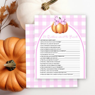 Pumpkin-Babydusche - 20 Fragen zu Eltern