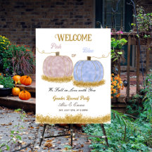 Pumpkin Babydusche Gender Reveal Party Einladung