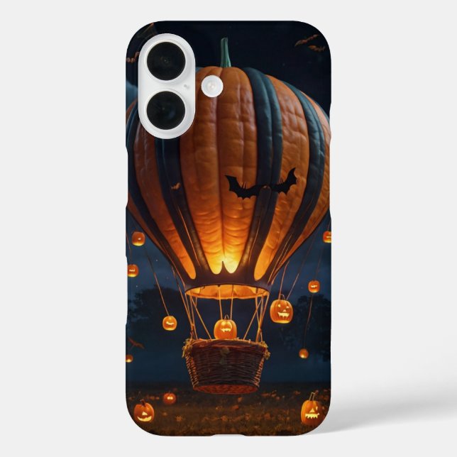 Pumpkin Balloon iPhone 16 Hülle (Rückseite)