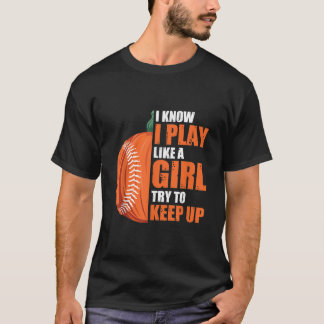 Pumpkin Baseball spielen wie Girl Costume Easy T-Shirt