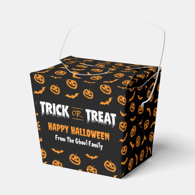 Pumpkin Bat Trick oder Treten Dunkler Ausstieg Geschenkschachtel (Vorderseite)
