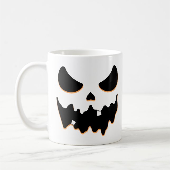 Pumpkin Beängstigend Face Kaffeetasse (Links)