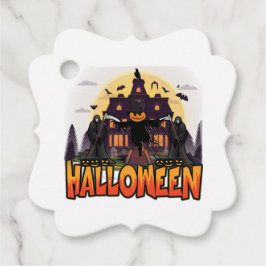 Pumpkin Beängstigend House, Halloween Geschenkanhänger