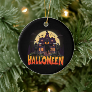 Pumpkin Beängstigend House, Halloween Keramik Ornament