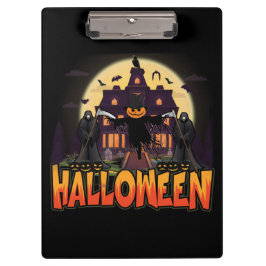 Pumpkin Beängstigend House, Halloween Klemmbrett